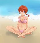  bikini blush breasts cleavage genderswap ranma-chan ranma_1/2 saotome_ranma swimsuit 