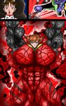  abs bodysuit brown_hair eva_01 extreme_muscles female highres ikari_shinji muscle muscles muscular neon_genesis_evangelion plugsuit shikinami_asuka_langley soryu_asuka_langley souryuu_asuka_langley training veins working_out workout 