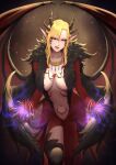  absurd_res accessory animal_humanoid black_body black_scales black_sclera blonde_hair clothed clothing demon demon_humanoid dragon dragon_humanoid ear_piercing ear_ring feathers female femme_fatale hair hi_res horn horn_jewelry humanoid long_ears long_hair looking_at_viewer magic magic_user miraaj_(crabble) multi_wing piercing ring_piercing scales sleepysleipnir smile solo solo_focus succubus tattoo tongue tongue_out villainous wings womb_tattoo 
