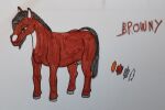  browny_(fuckermare) colored equid equine female feral fuckermare fur hi_res horse mammal model_sheet simple_background solo text 
