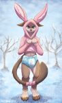  absurd_res anthro arssyarts bunny_costume clothed clothing costume diaper domestic_cat eyebrow_piercing facial_piercing felid feline felis fish_kat hi_res male mammal navel navel_piercing partially_clothed piercing solo winter 