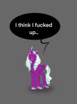  aztrial dialogue english_text equid equine female fur hair hasbro horn mammal mlp_g5 my_little_pony opaline_(mlp) purple_body purple_fur simple_background solo text white_hair winged_unicorn wings 