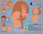  2022 5:4 anthro anus areola big_tail blonde_hair blue_eyes breasts brown_body brown_fur brown_tail butt_close-up dated duo eyelashes female fur genitals gesture glistening glistening_eyes hair heart_(marking) innie_pussy looking_at_viewer mammal model_sheet narrowed_eyes nipples nude open_mouth open_smile pussy pussy_close-up red_anus red_areola red_nipples red_nose red_tongue rodent sciurid shovel signature smile solo standing sunny_(isyld) tan_body tan_breasts tan_fur tan_pussy tan_tail teeth tongue tongue_out tools waving waving_at_viewer wide_hips 