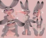  anthro big_penis bodily_fluids breasts cerf disney female genitals hi_res human human_on_anthro human_penetrating humanoid_genitalia humanoid_penis interspecies judy_hopps lagomorph leporid licking mammal open_mouth oral_invitation penetration penis pussy rabbit saliva solo tongue tongue_out zootopia 