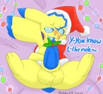  absurd_res animal_genitalia anus ball_tuft balls bed bedroom_eyes big_balls big_ears big_penis blue_body blue_cheeks blue_eyes blue_fur blue_hair_tips blue_mouth blue_pupils blue_sclera blue_tongue blush blush_lines christmas christmas_clothing christmas_headwear christmas_lights clothing cute_expression erection feral fur furniture generation_1_pokemon genitals half-closed_eyes hat headgear headwear hi_res holidays lying lying_on_bed male mammal mistletoe narrowed_eyes nervous nervous_smile nintendo on_back on_bed on_bedding paw_on_cheek paws penis pikachu plant pokemon pokemon_(species) presenting presenting_balls presenting_penis pupils rodent santa_hat seductive shaded sheath shy simple_background solo sparkchu sparkchu01 spread_legs spreading tail_hug tapering_penis tongue tuft unsheathed video_games yellow_body yellow_fur 