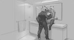  anthro anthro_on_anthro anthro_penetrated anthro_penetrating anthro_penetrating_anthro anthro_penetrating_female bathroom bathroom_sex bovid breasts caprine duo female female_penetrated goat greyscale hair hooves horn hyena inside male male/female male_penetrating male_penetrating_female mammal monochrome nude paige_(snapshotstami) penetration sex shower sincrescent spotted_hyena standing towel zock 