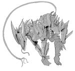  blade_wolf canid canine canis digital_media_(artwork) erection feral genitals hi_res konami machine male mammal metal_gear metal_gear_rising:_revengeance open_mouth penis robot scuotivento simple_background solo video_games white_background wolf 