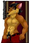  activision alpha_channel anthro bottomwear clothing crash_bandicoot_(series) fur male muscular muscular_male pants pinstripe_potoroo pubes solo stephdragoness undressing video_games 