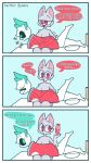  &lt;3 &lt;3_eyes ambiguous_gender anal_juice anthro arm_in_ass bed black_sclera blush bodily_fluids body_part_in_ass boss_(zyneru) breasts canid canine clothing comic duo english_text eyelashes eyes_closed female fisting fisting_partner fluffy fox fur furniture green_body green_eyes grey_body grey_clothing grey_fur hair happy hi_res humanoid inside mammal mummy_wrappings navel nude open_mouth penetration pillow pringles red_clothing red_eyes smile smug suggestive text tongue white_body white_fur white_hair zyneru zyneru_(character) 