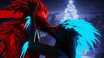  anthro big_ears black_body black_fur blender_(software) blender_cycles canid canine christmas claws duo fennec fox fur hi_res holidays kissing making_out male male/male mammal red red_body red_fur redic rexouium 
