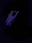  anthro black_background blue_light bone canid canine canis fangs fluffy fluffy_hair hair hi_res hurion_(artist) male mammal musauriss_(hurion) simple_background skull solo wolf 