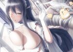  &gt;_&lt; 2girls ;o absurdly_long_hair absurdres against_glass against_window alternate_costume apron ass_cutout azur_lane black_dress black_hair black_skirt breast_press breasts breasts_on_glass chair choker clothing_cutout crotchless crotchless_pantyhose door dress enmaided flying_sweatdrops frilled_apron frilled_choker frills gloves green_eyes hair_between_eyes highres huge_breasts indomitable_(azur_lane) indomitable_(ms._motivationless_maid)_(azur_lane) indoors laffey_(azur_lane) leaning_forward light_blush long_hair maid maid_apron maid_headdress manjuu_(azur_lane) masatoki miniskirt multiple_girls official_alternate_costume one_eye_closed pantyhose pillow pleated_skirt puffy_short_sleeves puffy_sleeves short_sleeves skirt sleeveless small_breasts very_long_hair waist_apron white_gloves white_pantyhose window wrist_cuffs 