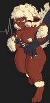 absurd_res anthro breast_squeeze breasts duo eeveelution female flareon fluffy fur generation_1_pokemon hi_res looking_pleasured male male/female nintendo pokemon pokemon_(species) red_body red_fur video_games white_body white_fur 
