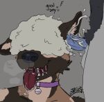  african_wild_dog alex(alex_da_proto) anthro balls barely_visible_balls barely_visible_genitalia biped blue_penis bodily_fluids breath brown_body brown_fur canid canine collar collar_only collar_tag cum cum_inside cum_spray cum_while_penetrated cumshot duo ear_penetration ejaculation erection facial_piercing fur genital_fluids genitals good_boy grey_body grey_fur hair hair_over_eyes hair_over_face humanoid_genitalia inner_ear_fluff juuuul lip_piercing looking_pleasured machine male male/male male_penetrating mammal mickey_(juuuul) multicolored_body multicolored_fur nude open_mouth orgasm orgasm_face panting penetration penile penile_penetration penis piercing protogen pubes robotic round_ears saliva saliva_on_tongue saliva_string snakebite_piercing tongue tongue_out tuft white_body white_fur 