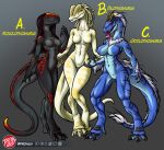  2022 3_fingers 3_toes abs albino anthro arm_markings artist_logo big_breasts big_tail biped black_body black_claws black_scales black_stripes blue_body blue_countershading blue_scales breasts butt butt_from_the_front cel_shading claire_(janek5) claws countershade_arms countershade_breasts countershade_butt countershade_face countershade_feet countershade_hands countershade_legs countershade_neck countershade_scales countershade_tail countershade_torso countershading cryolophosaurus dahlia_(malthaeos) dewclaw digital_drawing_(artwork) digital_media_(artwork) digitigrade dilophosaurid dilophosaurus dinosaur english_text eyelashes facial_markings feather_hair feather_mane feathered_dinosaur feathers featureless_breasts featureless_crotch feet female finger_claws fingers front_view grey_background grey_body grey_countershading grey_eyes group head_crest head_markings heidemarie_(the_terroriser) hi_res hip_dips knock-kneed leg_markings logo long_tail long_tongue looking_at_viewer markings medium_breasts monolophosaurus monotone_body monotone_scales multicolored_body multicolored_scales muscular muscular_anthro muscular_female navel non-mammal_breasts non-mammal_navel nude predaguy pseudo_hair pseudo_mane purple_feather_hair purple_pseudo_hair quads red_body red_eyes red_scales red_spots red_tongue reptile scales scalie shaded simple_background small_waist smile smiling_at_viewer snout snout_markings species_name spots spotted_body spotted_scales standing striped_body striped_scales stripes tail_dimple tail_markings tail_tuft tall tapering_tail text theropod thick_tail thick_thighs thigh_gap toe_claws toes tongue tongue_out trio tuft two_tone_body two_tone_scales white_body white_feathers wide_hips yellow_body yellow_claws yellow_eyes yellow_feather_hair yellow_feathers yellow_pseudo_hair yellow_scales 