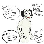  1:1 absurd_res anthro beargarbage bluey_(series) canid canine canis comic dalmatian dialogue domestic_dog frank_(bluey) handwritten_text hi_res male mammal numbered_sequence solo speech_bubble 