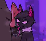  &lt;3 &lt;3_eyes anthro ball_lick balls bat bodily_fluids canid canine dragonfruit(character) dripping duo female genital_fluids genitals knot licking long_tongue male male/female mammal oral precum precum_drip ratdraws saliva saliva_string sex tongue tongue_out 