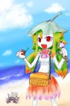  atlus beach etrian_odyssey fang food fruit kupala_(sekaiju) red_eyes sekaiju_no_meikyuu strawberry 