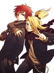  akatsuki_(naruto) deidara male male_focus naruto naruto_shippuuden sasori v wink yupopo_(hidame) 