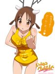  blush breasts chidejika cleavage hinako_(issho_ni_training) horns issho_ni_training swimsuit 