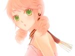  bad_id bad_pixiv_id earrings final_fantasy final_fantasy_xiii green_eyes heki_kiri jewelry oerba_dia_vanille open_mouth pink_hair simple_background solo twintails 