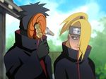  akatsuki_(naruto) blood deidara male male_focus naruto naruto_shippuuden pomeranianko tobi 