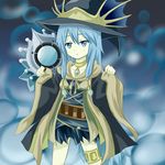  blue_eyes blue_hair bubble bubbles coat duel_monster eria hat jewelry necklace ritua_erial skirt wand yu-gi-oh! yuu-gi-ou_duel_monsters 