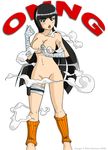  blush breasts cleavage genderswap kim_samson naruto rock_lee sexy_no_jutsu 