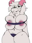 anthro areola big_breasts bovid breasts caprine chest_tuft clothing deltarune eyewear fangs female fur glasses goat grey_clothing gris_swimsuit hair horn huge_breasts mammal meme meme_clothing navel nipples one-piece_swimsuit pink_areola pink_horn ralsei ralseibutbigger solo swimwear thick_thighs topwear translucent translucent_clothing translucent_swimwear tuft undertale_(series) underwear video_games white_body white_clothing white_fur white_hair 