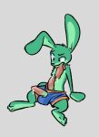  anthro bernie-buddy bodily_fluids clothing cum cum_drip dripping genital_fluids genitals lagomorph leporid male mammal multiple_dicks penis penis_out_of_underwear penis_tongue rabbit solo underwear unusual_anatomy unusual_genitalia_placement unusual_penis_placement 