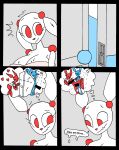  &lt;3 absurd_res after_shower anthro breasts cleavage clothed clothing comic door doorknob duo english_text female hi_res hybrid incest_(lore) lagomorph leporid machine male male/female mammal mom_bot_(rexon02) mother mother_and_child mother_and_son parent parent_and_child rabbit rexon02 robot sex son son_bot_(rexon02) text thought_bubble towel 