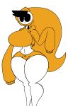  absurd_res alpha_channel big_breasts bottomwear breasts clothing empty_eyes female hi_res hoodie hotpants humanoid mario_bros nintendo orange_clothing rexon02 shorts shyguy simple_background small_waist solo thick_thighs topwear transparent_background video_games white_body wide_hips 