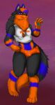  absurd_res anthro canid canine felid fox foxxxiny90 fur hi_res hooters hooters_uniform hybrid male mammal pantherine solo tiger 