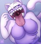  absurd_res ambiguous_gender belly big_belly big_breasts bodily_fluids breasts cabezilla cat_girl cb cherry_bomb drooling fangs felid feline female female/ambiguous first_person_view green_eyes hi_res mammal mouth_shot open_mouth pink_eyes playing_with_prey prey_pov saliva slime vore 