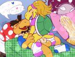  2022 absurd_res bodily_fluids clothing crownedvictory cum cum_inside dialogue female footwear genital_fluids hi_res koopa koopie_koo koopley male mario_bros nintendo penetration pregnant scalie socks tagme video_games 