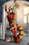  2022 5_fingers absurd_res ailurid anthro blue_eyes breasts brown_body brown_fur clothed clothing digital_media_(artwork) eyebrows eyelashes female fingers fur hair hi_res mammal red_panda smile solo tai_l_rodriguez white_hair 