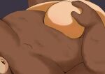  2022 anthro bear belly big_belly biped brown_body brown_fur duo embrace fur hi_res hug humanoid_hands kemono lying mammal trail_arnak 