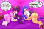  2022 3_toes all_fours amy_rose anthro balls bat bodily_fluids breasts butt cum dexstar dialogue digital_media_(artwork) english_text eulipotyphlan eyelashes feet female fingers genital_fluids genitals group half-closed_eyes hedgehog hi_res male male/female mammal narrowed_eyes oral pussy rouge_the_bat sega sex shadow_the_hedgehog sonic_the_hedgehog sonic_the_hedgehog_(series) speech_bubble spread_legs spreading text toes 