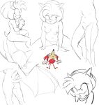  accessory amy_rose anthro bat bracelet breasts butt echidna eulipotyphlan female genitals group hair_accessory hairband hedgehog jewelry knuckles_the_echidna male mammal monotreme nude pussy rouge_the_bat sega sketch slightly_chubby sonic_the_hedgehog_(series) trio ungenesis wings 