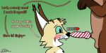  ambiguous_gender animal_genitalia animal_penis anthro balls blush boop brown_body brown_fur brown_markings brown_pawpads caffeinatedhornfox candy_cane_penis canid canine canine_penis caracal caracal_(genus) christmas denni_(caffeinatedhornfox) digital_media_(artwork) duo english_text erection fangs felid feline food food_fetish food_play fox frosting frosting_on_penis fur genitals hair head_tuft hi_res holidays humor imminent_fellatio imminent_sex luxi_(caffeinatedhornfox) male male/ambiguous mammal markings nose_boop nude open_mouth pawpads penis penis_boop presenting presenting_penis pun red_penis simple_background smile text tuft whiskers yellow_body 