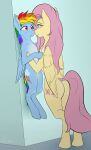  absurd_res anticipation bedroom_eyes big_breasts bottomwear breasts butt clothing dock duo equid equine eye_contact female female/female feral flat_chested fluffyorbiter fluttershy_(mlp) folded_wings friendship_is_magic hair hasbro hi_res holding_object looking_at_another mammal meme multicolored_hair multicolored_tail muscular muscular_female my_little_pony narrowed_eyes pegasus pink_hair pink_tail quadruped rainbow_dash_(mlp) rainbow_hair rainbow_tail raised_tail seductive size_difference surprised_expression wings 
