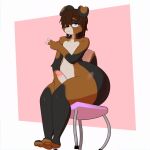  animated anthro blue_eyes brown_hair canid canine canis chair countershade_torso countershading domestic_dog erection floppy_ears fur furniture genitals hair hair_over_eye humanoid_genitalia humanoid_penis ikugo_(artist) looking_at_viewer male mammal multicolored_body multicolored_fur narrowed_eyes on_chair one_eye_obstructed penis sitting sitting_on_chair solo tail_motion tailwag thick_thighs wide_hips wuffer_(ikugo) 