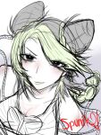  black_and_green breasts female hair human jojo&#039;s_bizarre_adventure jolyne_cujoh mammal sketch smirking_at_viewer solo string 