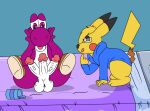  absurd_res admiralspyro anthro dinosaur duo generation_1_pokemon genitals hi_res male male/male mammal mario_bros mouse multi_genitalia multi_penis murid murine nintendo penis pikachu pokemon pokemon_(species) purple_yoshi reptile rodent scalie video_games yoshi 