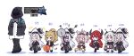  &gt;_&lt; +++ 1other 6+girls :d ^_^ animal_ears arknights blush brown_hair cat_ears cat_tail chibi closed_eyes food goldenglow_(arknights) grey_eyes grey_hair hands_in_pockets hat highres hood hooded_jacket horns ice_cream irene_(arknights) jacket kurotofu lantern lion_ears lion_tail long_hair multiple_girls multiple_persona o_o pink_hair red_hair shaded_face siege_(arknights) skirt smile specter_(arknights) specter_the_unchained_(arknights) surtr_(arknights) tail trembling xd 