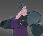  alien alien_humanoid balls big_balls big_butt big_penis black_eyes bodily_fluids bottomless breeding_mount butt clothed clothing cream_(repomorame) genital_fluids genitals grey_body hi_res hoodie huge_balls huge_butt huge_penis humanoid hyper hyper_balls hyper_genitalia hyper_penis legwear looking_at_viewer male masturbation narrowed_eyes penetrable_sex_toy penis precum repomorame roswell_grey sex_toy smile solo thick_thighs thigh_highs topwear 