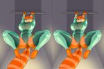  ailurid anthro big_breasts big_butt blackbetty bodysuit breasts butt camel_toe clothed clothing feet female fur looking_at_viewer looking_down mammal red_panda side_by_side_stereogram skinsuit solo stereogram tamara_(blackbetty) thick_thighs tight_clothing 