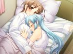  2girls bed black_lilith game_cg kashiwagi_tsumiki mahou_shoujo_isuka multiple_girls sleeping yuri 
