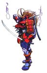  90s armor bengus bishamon capcom darkstalkers ghost japanese_armor katana official_art phantom samurai samurai_armor soul sword vampire vampire_(game) weapon 