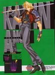  90s battle_arena_toshinden blonde_hair game jacket kaiyin_amoh kayin_amoh kayin_amoh_(battle_arena_toshinden) kotobuki_tsukasa male male_focus official_art oldschool sword takara tamsoft toushinden weapon 